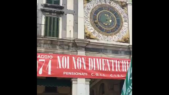 Brescia, Piazza della Loggia Manifestazione: Cgil Cisl Uil per ricordare la strage