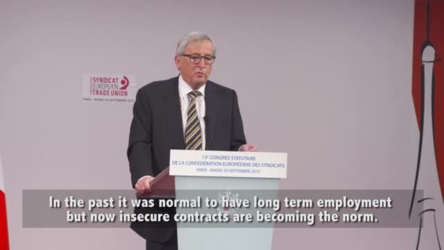 ETUC Congress Day 1: Unemployment is Europe's biggest disaster.