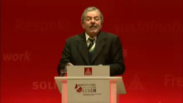Lula da Silva interviene al Congresso  internazionale dell'IG Metall