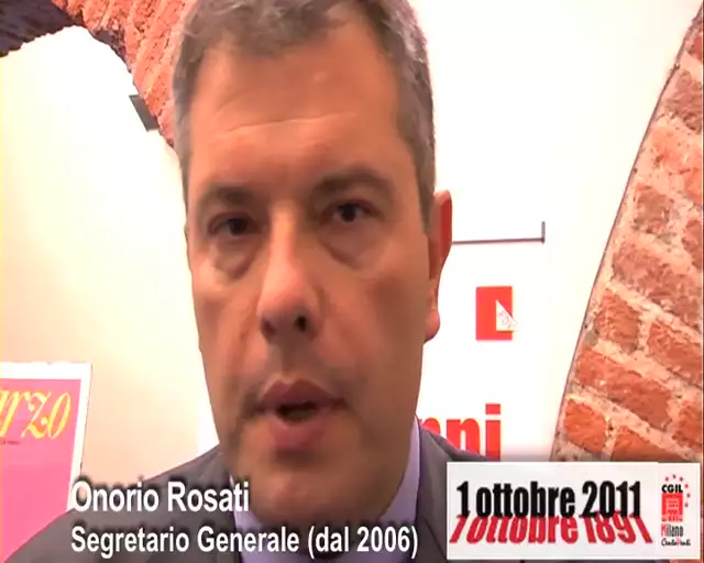 120 Anni della Camera del  Lavoro di Milano - 1 Ottobre 2011 - Gli auguri di Onorio Rosati
