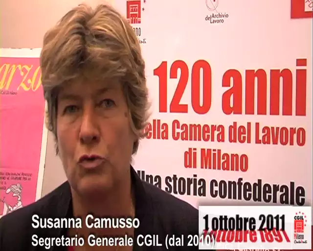 120 Anni della Camera del  Lavoro di Milano -  1 Ottobre 2011 - Gli auguri di Susanna Camusso