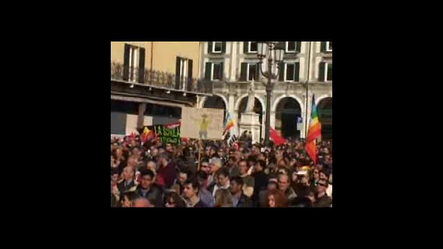 Brescia, Piazza della Loggia Manifestazione: Cgil Cisl Uil per ricordare la strage