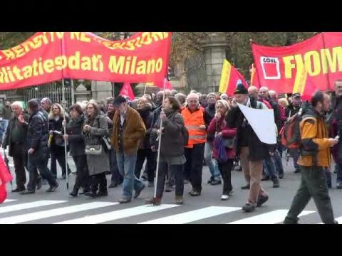 Milano, 14.11.2012. Sciopero generale CGIL - mobilitazione CES