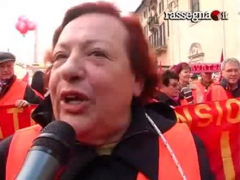 Cantone: i pensionati scendono in piazza