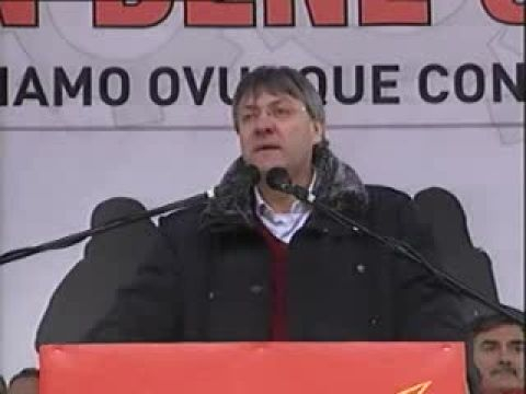 Sciopero FIOM CGIL - il lavoro è un bene comune: intervento di Maurizio Landini(27 gennaio 2011).flv