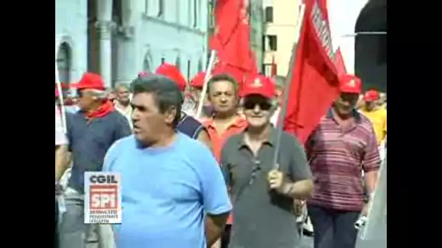 Manifestazione unitaria dei pensionati bresciani - 3 luglio 2008
