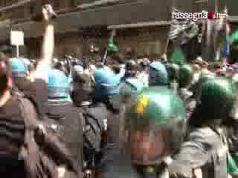 7 luglio 2010: Gli aquilani protestano, scontri a Roma