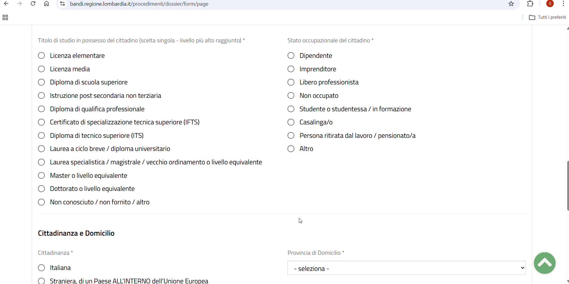 Portale BES - Eliminazione pratiche in bozza