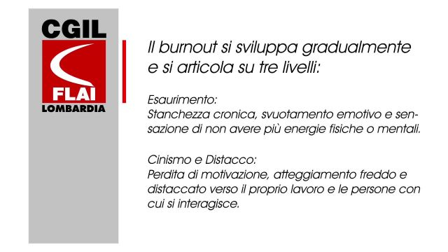 FLAI CGIL Lombardia - Rischio stress lavoro correlato